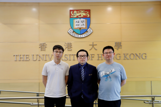 The HKU research team. Dr Zhiqin Chu (middle)